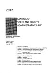 Maryland State and County Administrative Law by Diane O. Leasure and John F. Fader II