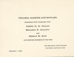 Business card - Venable, Baetjer and Howard, 1969