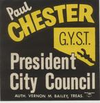 Paul Chester, President City Council