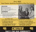 Vote Paul L. Chester President, City Council