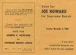 Vote for Joe Howard for Supreme Bench