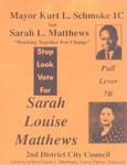 Stop Look Vote for Sarah Louise Matthews