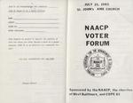 NAACP Voter Forum (front/back)